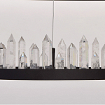 Люстра с двумя кольцами черного цвета с хрустальными элементами QUARTZ CRYSTAL варинант исполнения - 6 | Loft Concept в Ижевске