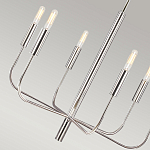 Люстра с 6-ю лампами на тонких изогнутых рожках в современном стиле Feiss варинант исполнения - 11 | Loft Concept в Ижевске