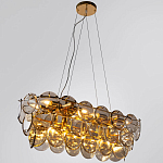 Люстра с круглыми стеклянными подвесками Cardiel Amber Glass Chandelier варинант исполнения - 2 | Loft Concept в Ижевске