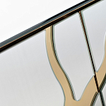 Консоль с ящиками зеркальная с золотым декором Gold Painted Mirror Console варинант исполнения - 3 | Loft Concept в Ижевске