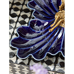 Менажница темно-синяя фарфоровая с бронзовой фигуркой ангела Eden Garden варинант исполнения - 4 | Loft Concept в Ижевске