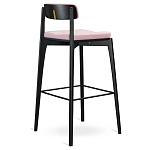 Барный стул из массива ясеня с обивкой из рогожки Elegant Ash Shape варинант исполнения - 3 | Loft Concept в Ижевске