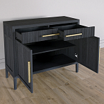 Буфет Primo с двумя ящиками и двумя фасадами Черный дуб варинант исполнения - 4 | Loft Concept в Ижевске