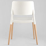 Пластиковый стул на ножках из массива бука Ferret White варинант исполнения - 6 | Loft Concept в Ижевске