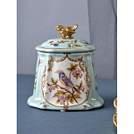 Шкатулка голубого цвета с рисунком и состаренным эффектом Eden Garden варинант исполнения - 4 | Loft Concept в Ижевске