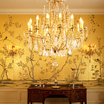 Обои ручная роспись Badminton Deep Rich Gold gilded paper варинант исполнения - 4 | Loft Concept в Ижевске