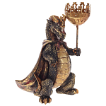 Подсвечник в виде дракона Dragon candlestick Green Gold Brown L or R варинант исполнения - 8 | Loft Concept в Ижевске