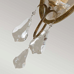 Бра с овальным зеркальным основанием с лампой в виде свечи и хрустальными подвесками Feiss варинант исполнения - 4 | Loft Concept в Ижевске