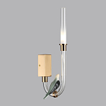 Бра с прозрачной изогнутой трубкой и декоративной фигуркой птицы Ganthea варинант исполнения - 3 | Loft Concept в Ижевске