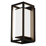 Уличный настенный светильник прямоугольный с чёрной рамкой Высота 35 см Geometric Glow варинант исполнения - 1 | Loft Concept в Ижевске