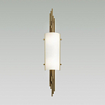 Бра с цилиндрическим белым плафоном на бронзовом основании с вертикальным декором из металлических трубок Sohne варинант исполнения - 2 | Loft Concept в Ижевске