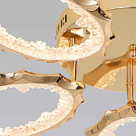 Потолочная люстра с 5-ю светодиодными лампами с золотистым каркасом Ring of Fire варинант исполнения - 3 | Loft Concept в Ижевске