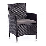 Обеденный комплект из искуственного ротанга Vintara черный варинант исполнения - 7 | Loft Concept в Ижевске