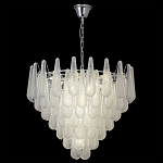Люстра с подвесками из рифленного стекла в форме капель Textured Glass Chandelier варинант исполнения - 5 | Loft Concept в Ижевске