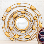 Зеркало в круглой раме украшенной раковинами с жемчугом Pearl in the Gleam варинант исполнения - 2 | Loft Concept в Ижевске