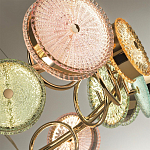 Люстра с плафонами из разноцветного стекла Glass Peonies варинант исполнения - 4 | Loft Concept в Ижевске