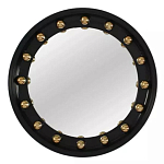 Зеркало черное с круглыми золотыми декоративными элементами Prince of the Church варинант исполнения - 1 | Loft Concept в Ижевске