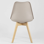 Стул с основой из пластика и мягким сиденьем Arvika Beige варинант исполнения - 4 | Loft Concept в Ижевске