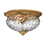 Потолочный светильник цвета латунь с прозрачным рифленым плафоном в форме чаши Hinkley варинант исполнения - 1 | Loft Concept в Ижевске