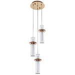 Подвесной светильник золото Trio Odile Acrylic Tube Hanging Lamp Gold варинант исполнения - 3 | Loft Concept в Ижевске