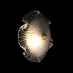 Бра в форме прозрачного стеклянного цветка с рельефной текстурой Textured Glass варинант исполнения - 2 | Loft Concept в Ижевске