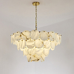 Люстра подвесная четырехъярусная с подвесками в форме дисков Cryptocrystalline Stone варинант исполнения - 7 | Loft Concept в Ижевске