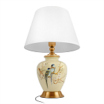 Настольная лампа бежевая с изображением птиц Slip Away варинант исполнения - 3 | Loft Concept в Ижевске