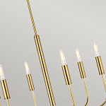Люстра с 6-ю лампами на тонких изогнутых рожках в современном стиле Feiss варинант исполнения - 6 | Loft Concept в Ижевске