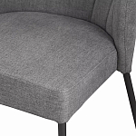 Стул серый с широкой закругленной спинкой Chair Gray Attractive варинант исполнения - 7 | Loft Concept в Ижевске