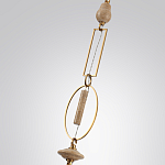 Подвесной светильник со стеклянным плафоном и декоративной вставкой из текстурного камня Tectona  варинант исполнения - 6 | Loft Concept в Ижевске