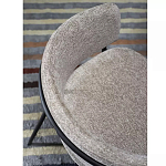 Стул полукруглый с каркасом из металла и мягким сиденьем и спинкой Soft Chenille варинант исполнения - 7 | Loft Concept в Ижевске