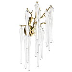 Бра с бронзовыми акцентами и прозрачными стеклянными каплями Droplet Bra варинант исполнения - 1 | Loft Concept в Ижевске