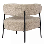 Кресло полукруглое мягкое с буклированной обивкой Armchair with Boucle Upholstery варинант исполнения - 1 | Loft Concept в Ижевске