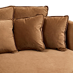 Кушетка круглая с обивкой из велюра коричневая Milky Brown Chair варинант исполнения - 6 | Loft Concept в Ижевске