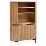 Буфет высокий из дерева манго и металла с открытыми полками и 2-мя дверцами Toinette варинант исполнения - 1 | Loft Concept в Ижевске