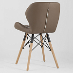 Стул с коричневым сиденьем из экокожи JEROEN варинант исполнения - 5 | Loft Concept в Ижевске