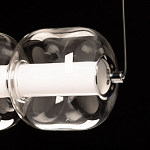 Люстра линейная с 6-ю прозрачными стеклянными плафонами округлой формы HANDLE GRAPE варинант исполнения - 10 | Loft Concept в Ижевске