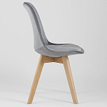 Стул с мягким велюровым сиденьем Arvika Grey варинант исполнения - 2 | Loft Concept в Ижевске