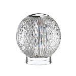Настольная лампа с прозрачным шарообразным плафоном на цилиндрической подставке Crystal Globule варинант исполнения - 5 | Loft Concept в Ижевске
