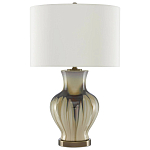 Настольная лампа фарфоровая с тканевым абажуром Caramel  варинант исполнения - 2 | Loft Concept в Ижевске