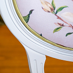 Стул светло-серый из натурального бука с изображением птиц и цветов Blooming Birds варинант исполнения - 2 | Loft Concept в Ижевске