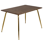 Обеденный стол на металлических ножках Casey Brass Dining Table варинант исполнения - 3 | Loft Concept в Ижевске