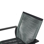 Стул темно-серый с высокой плетеной спинкой и сиденьем Braided Strength варинант исполнения - 8 | Loft Concept в Ижевске