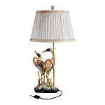 Настольная лампа с абажуром и основанием в виде двух цапель Porcelain Heron Lamp варинант исполнения - 2 | Loft Concept в Ижевске