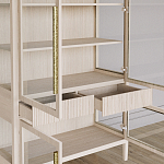 Витрина Primo со стеклянными фасадами и буфетом шпон Светлый дуб варинант исполнения - 7 | Loft Concept в Ижевске