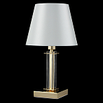 Настольная лампа с белым тканевым абажуром в форме конуса Laurent варинант исполнения - 8 | Loft Concept в Ижевске