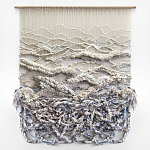 Дизайнерское современное текстильное панно Жемчуг варинант исполнения - 2 | Loft Concept в Ижевске