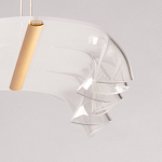 Люстра линейная с 3-мя белыми волнистыми плафонами Wave Line варинант исполнения - 10 | Loft Concept в Ижевске