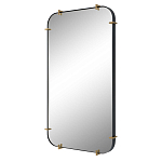 Зеркало настенное в черной металлической раме Mirror Cardinal варинант исполнения - 1 | Loft Concept в Ижевске