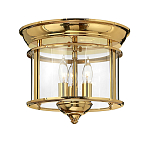 Потолочный светильник в форме фонаря с прозрачным цилиндрическим плафоном и тремя лампами в форме свечей Hinkley варинант исполнения - 5 | Loft Concept в Ижевске